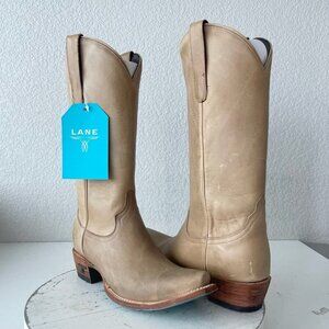 Lane EMMA JANE Womens Cowboy Boots 7 Butterscotch Western Cowgirl Mid Calf Tall